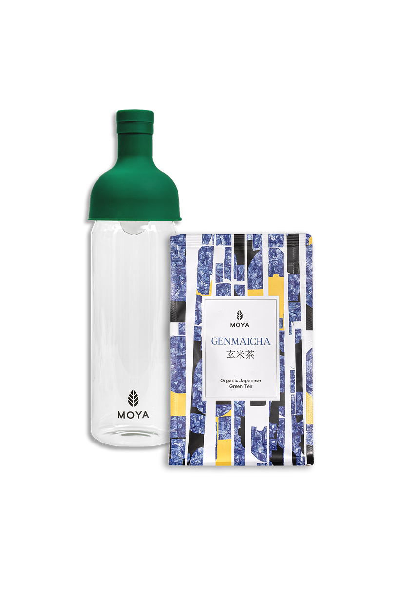 Набір Cold Brew: пляшка 750 мл та Moya Genmaicha 100 г