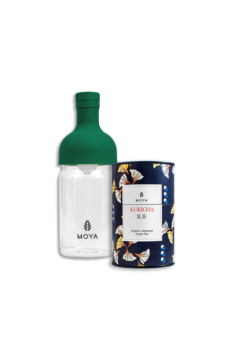 Набір Cold Brew: пляшка 350 мл та Moya Kukicha 60 г