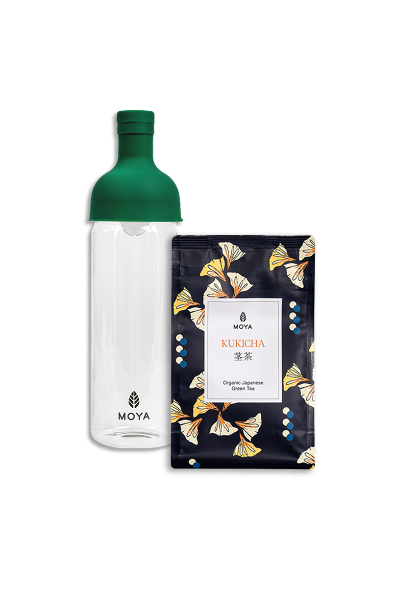 Набір Cold Brew: пляшка 750 мл та Moya Kukicha 100 г
