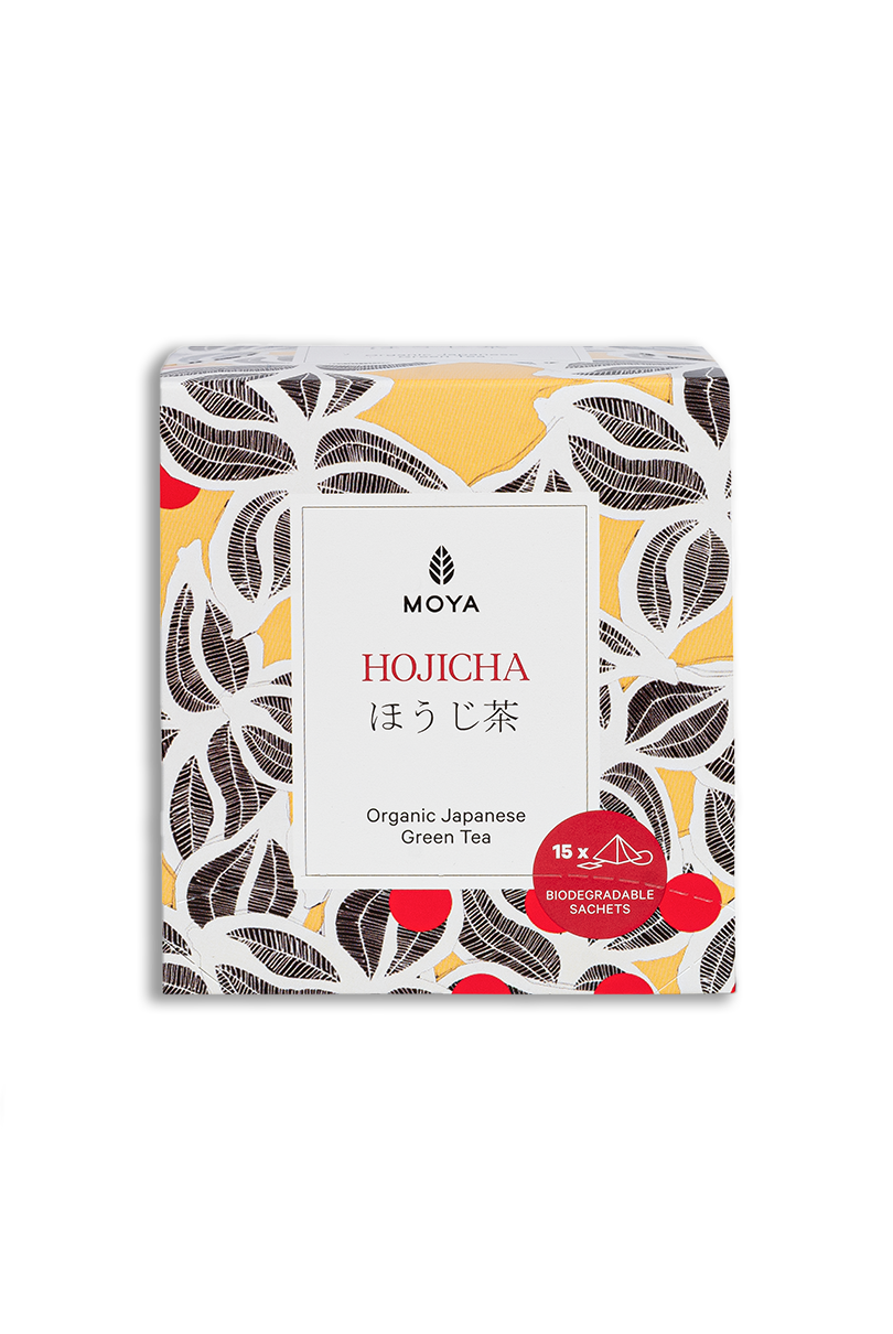 Moya Hojicha — органічний японський зелений чай у пакетиках, 15 x 1,5г