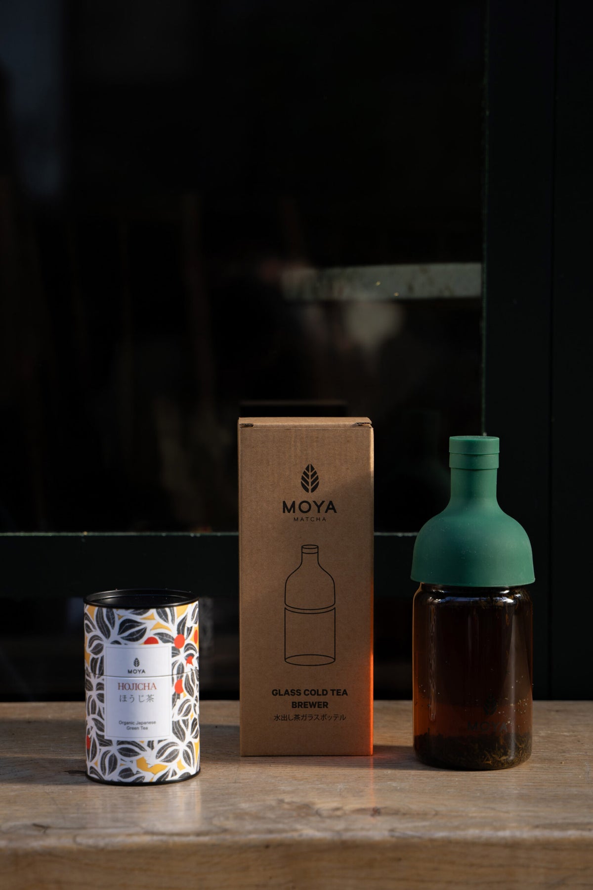 Набір Cold Brew: пляшка 350мл та Hojicha 60г